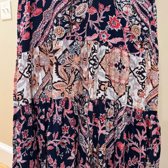 Anthropologies Abel The Label Tiered Paisley Maxi Dress Size Small Boho - Picture 4 of 7